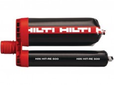 Химический анкер Hilti HIT-RE 500 (капсула 330 мл.). Купить двухкомпонентный клей для работ. Цена анкера для бетона. Применение