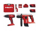 Аккумуляторный набор инструментов Hilti TE4-A+SFC 22A+батареи+зарядное устройство+буры и насадки