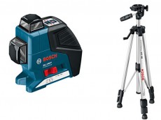 Лазерный нивелир Bosch GLL 2-80P+штатив BT150. Купить построитель плоскостей. Цена на уровень