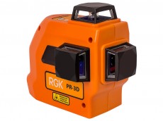 Лазерный нивелир RGK PR-3D. купить построитель плоскостей с кейсом и штативом. Цена на уровень